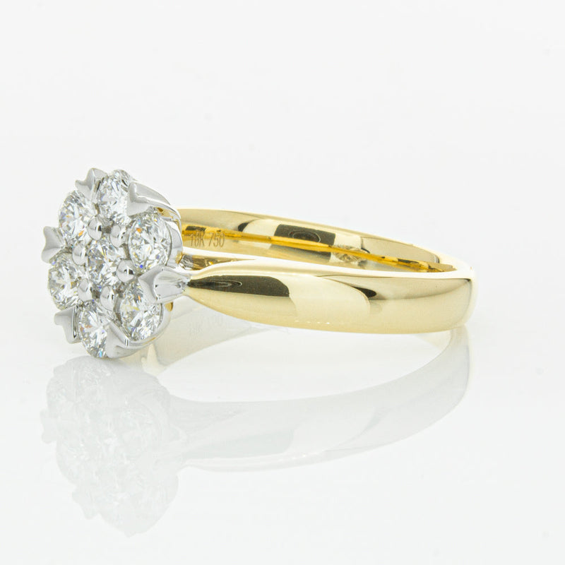 18ct Yellow Gold Diamond Lotus Ring-Ring-Walker & Hall