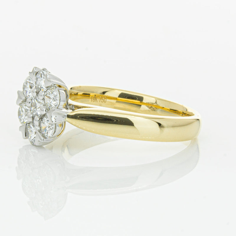 18ct Yellow Gold Diamond Lotus Ring-Ring-Walker & Hall