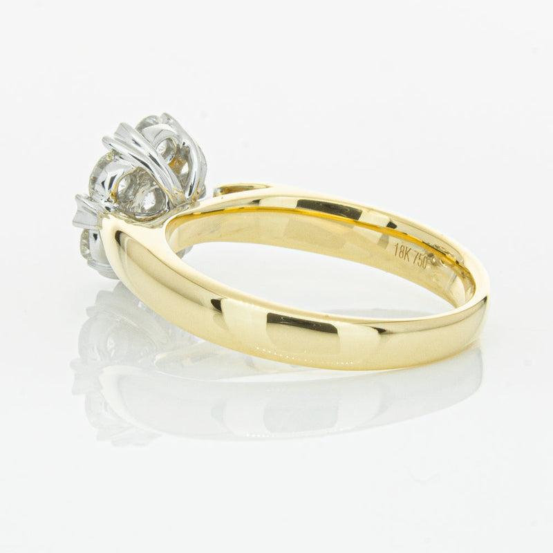 18ct Yellow Gold Diamond Lotus Ring-Ring-Walker & Hall