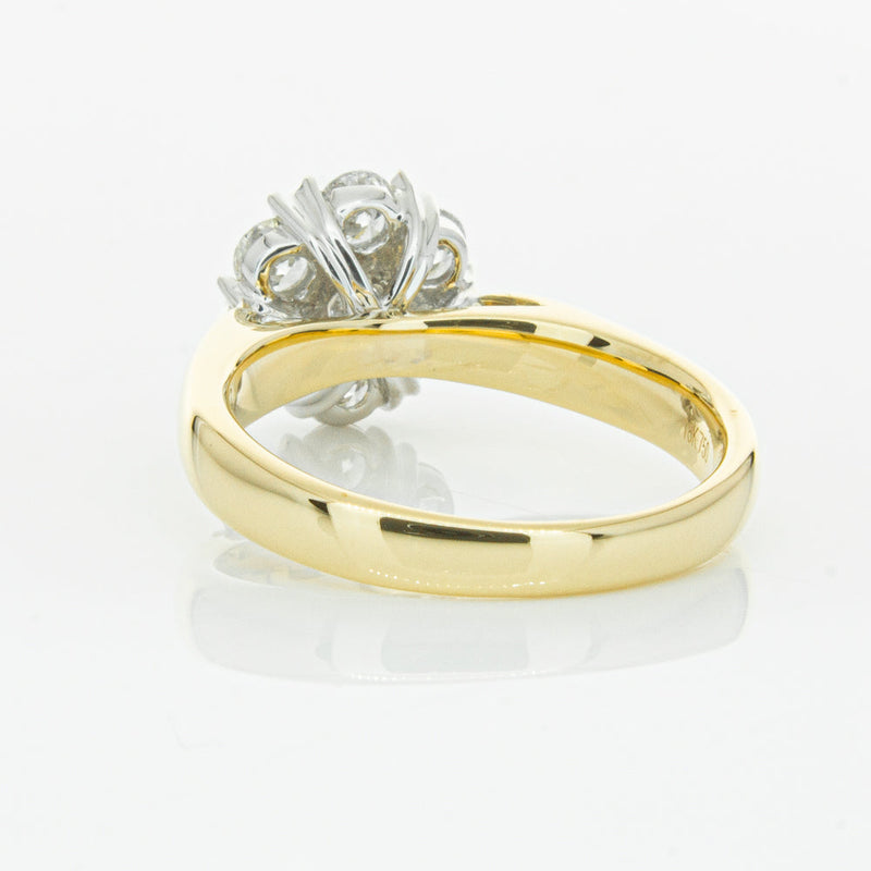 18ct Yellow Gold Diamond Lotus Ring-Ring-Walker & Hall