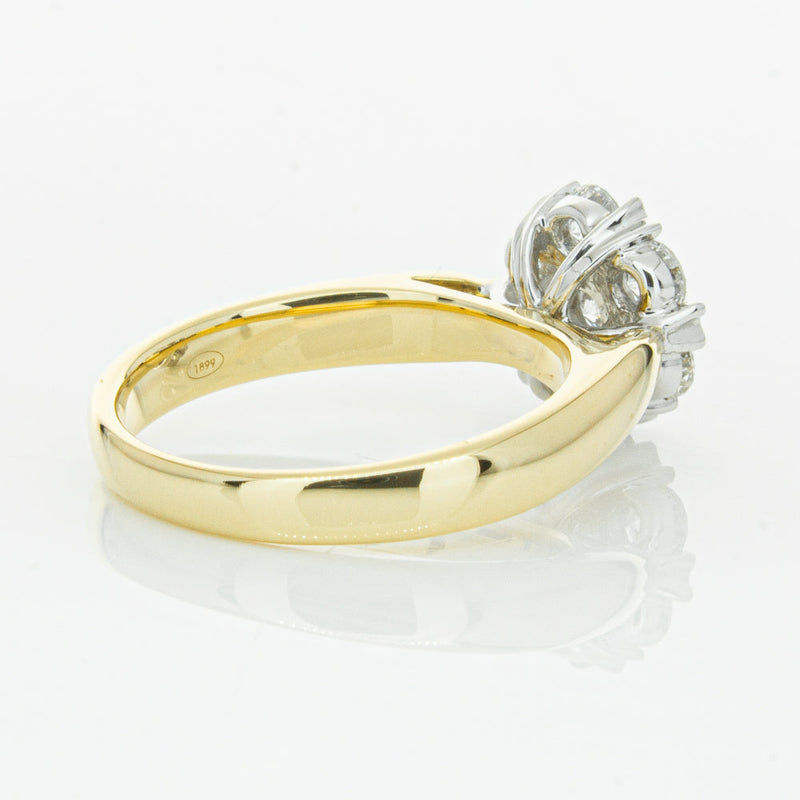 18ct Yellow Gold Diamond Lotus Ring-Ring-Walker & Hall