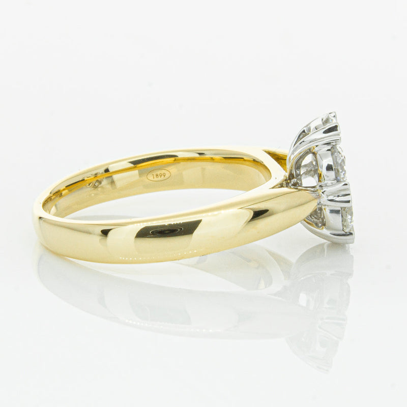 18ct Yellow Gold Diamond Lotus Ring-Ring-Walker & Hall