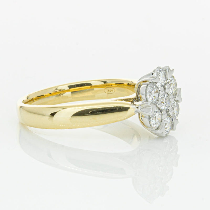 18ct Yellow Gold Diamond Lotus Ring-Ring-Walker & Hall