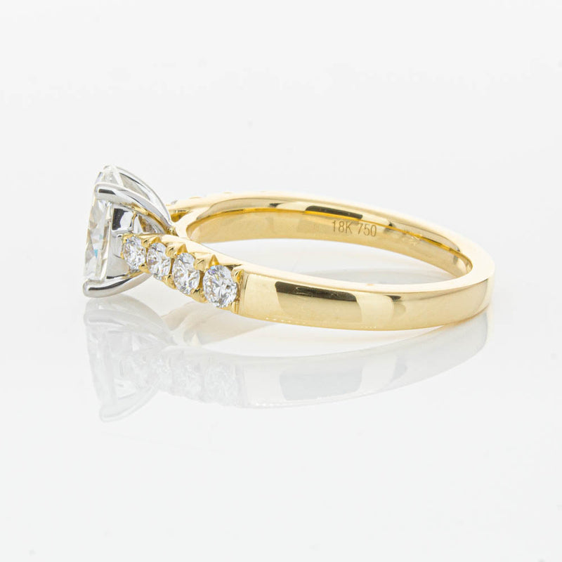 18ct Yellow Gold 1.01ct Oval Cut Diamond Phoenix Ring-Ring-Walker & Hall