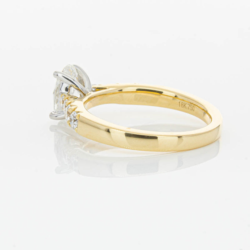 18ct Yellow Gold 1.01ct Oval Cut Diamond Phoenix Ring-Ring-Walker & Hall