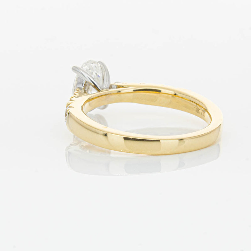 18ct Yellow Gold 1.01ct Oval Cut Diamond Phoenix Ring-Ring-Walker & Hall