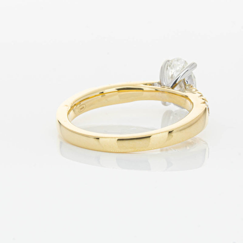 18ct Yellow Gold 1.01ct Oval Cut Diamond Phoenix Ring-Ring-Walker & Hall