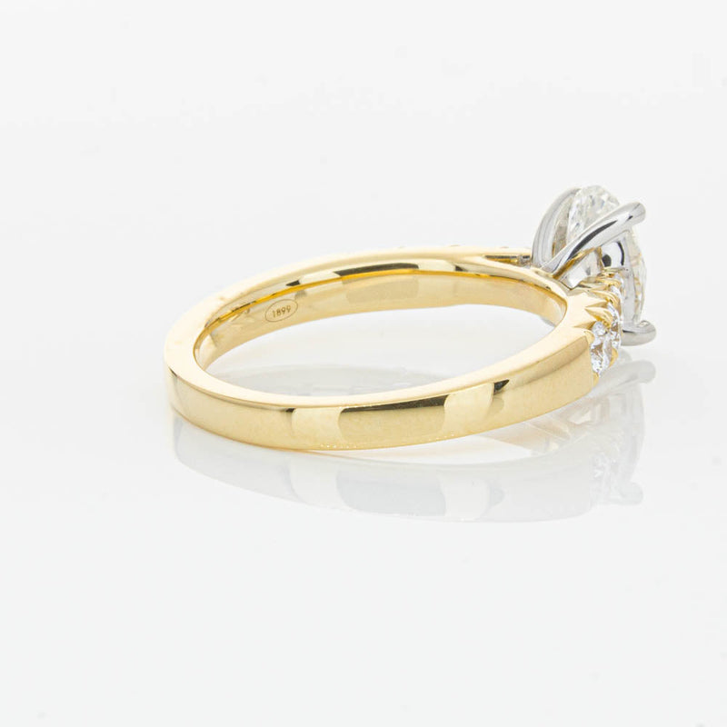 18ct Yellow Gold 1.01ct Oval Cut Diamond Phoenix Ring-Ring-Walker & Hall