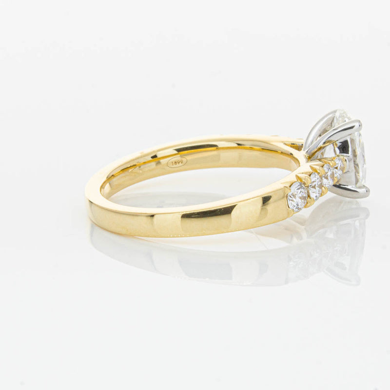 18ct Yellow Gold 1.01ct Oval Cut Diamond Phoenix Ring-Ring-Walker & Hall