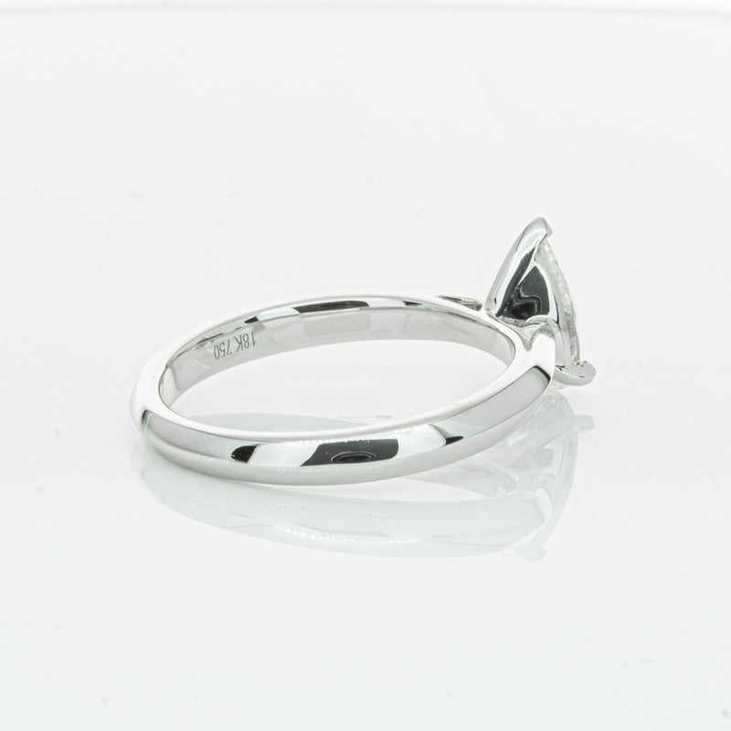 18ct White Gold 1.00ct Pear Cut Diamond Venetian Ring-Ring-Walker & Hall