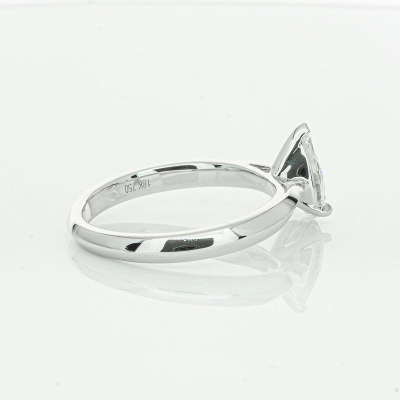 18ct White Gold 1.00ct Pear Cut Diamond Venetian Ring-Ring-Walker & Hall