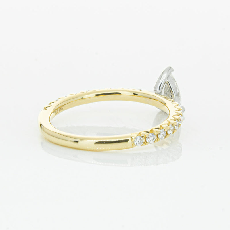 18ct Yellow Gold .50ct Pear Cut Diamond Comet Ring-Ring-Walker & Hall