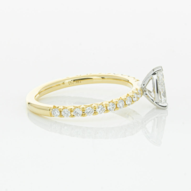 18ct Yellow Gold .50ct Pear Cut Diamond Comet Ring-Ring-Walker & Hall