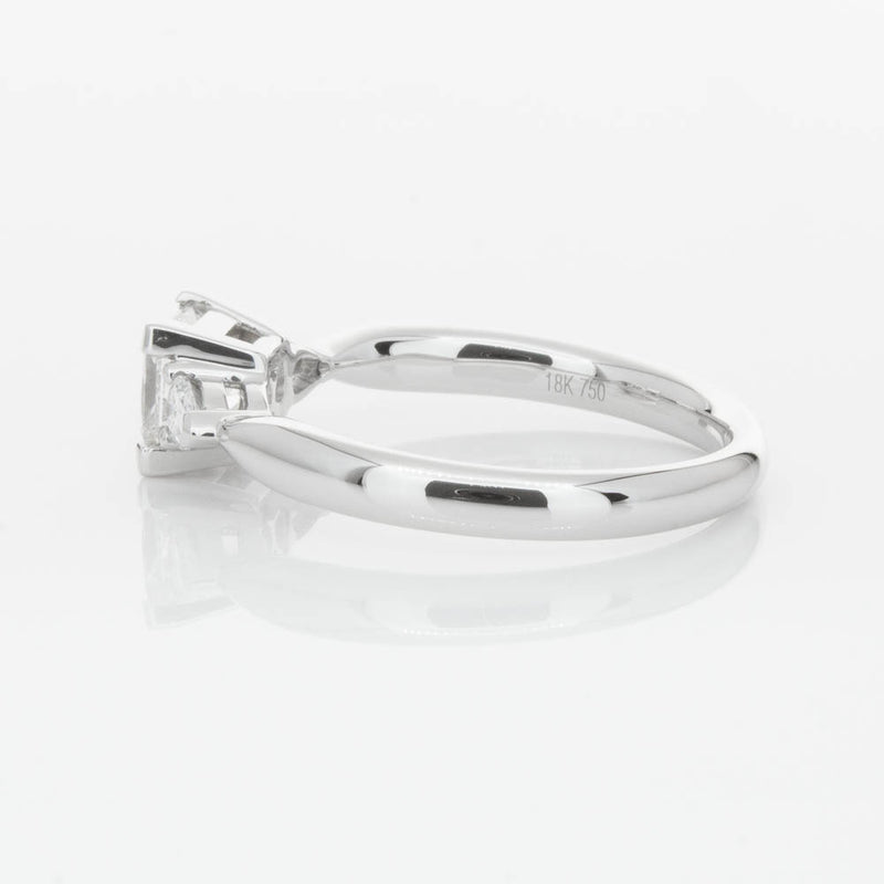 18ct White Gold 1.02ct Princess Cut Diamond Ayla Ring-Ring-Walker & Hall