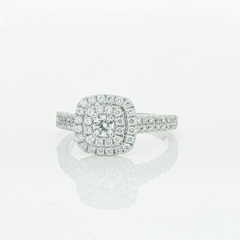 14ct White Gold Diamond Lumiere Ring-Ring-Walker & Hall