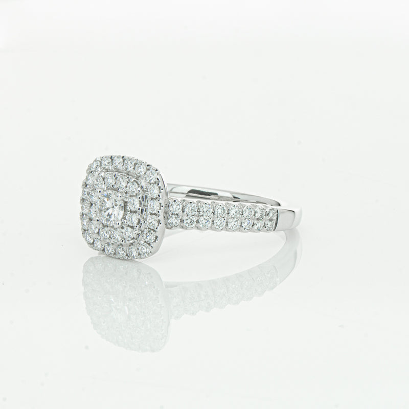14ct White Gold Diamond Lumiere Ring-Ring-Walker & Hall