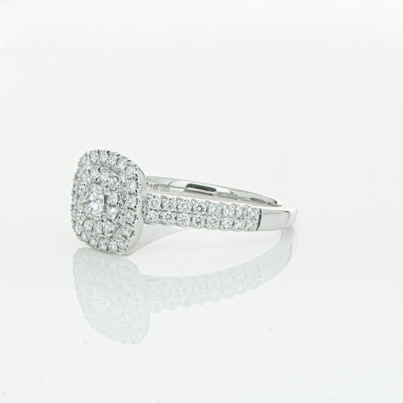 14ct White Gold Diamond Lumiere Ring-Ring-Walker & Hall
