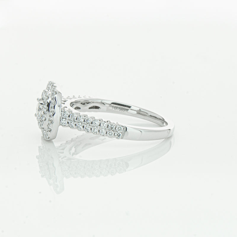 14ct White Gold Diamond Lumiere Ring-Ring-Walker & Hall