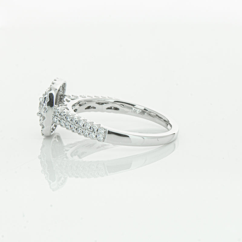 14ct White Gold Diamond Lumiere Ring-Ring-Walker & Hall