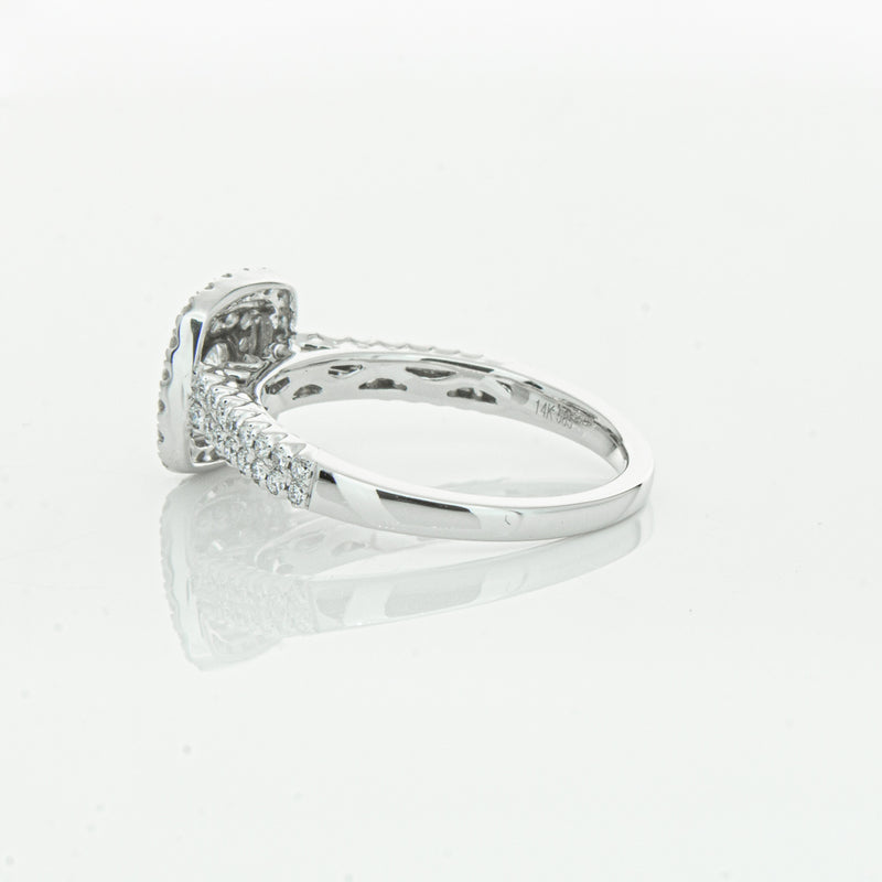 14ct White Gold Diamond Lumiere Ring-Ring-Walker & Hall