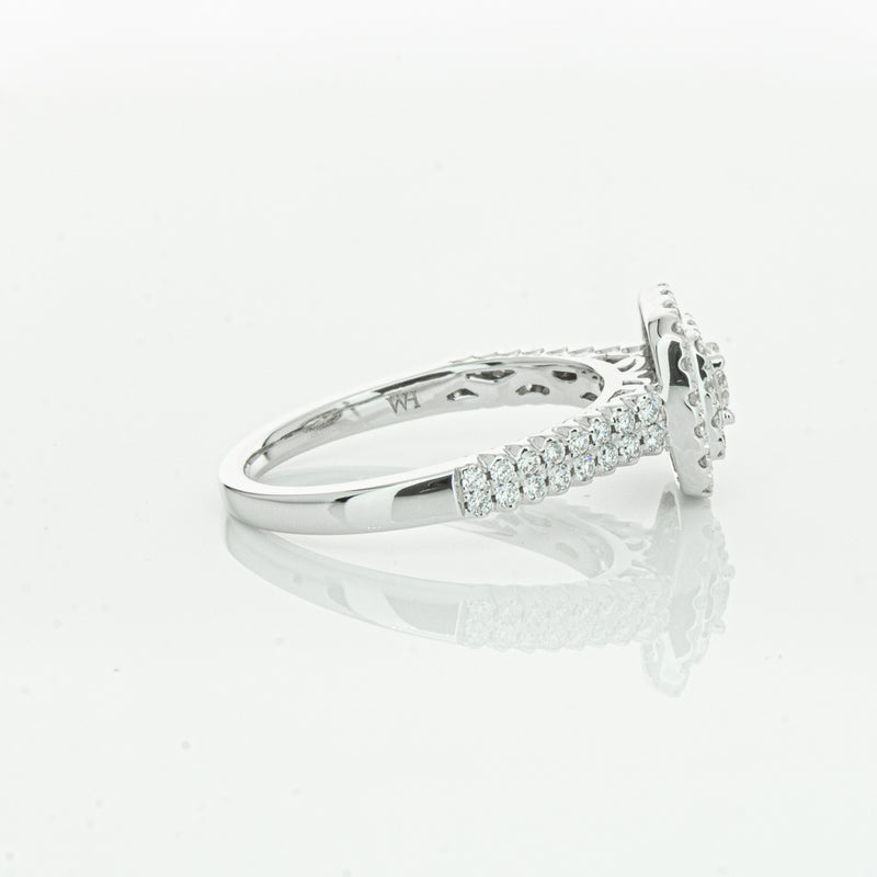 14ct White Gold Diamond Lumiere Ring-Ring-Walker & Hall