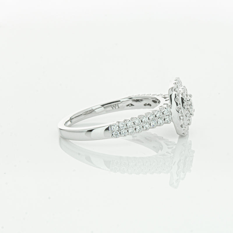 14ct White Gold Diamond Lumiere Ring-Ring-Walker & Hall