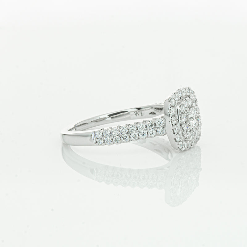 14ct White Gold Diamond Lumiere Ring-Ring-Walker & Hall