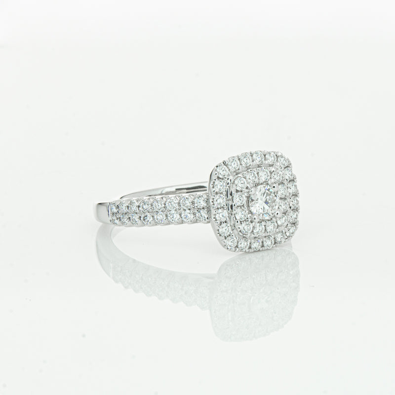 14ct White Gold Diamond Lumiere Ring-Ring-Walker & Hall