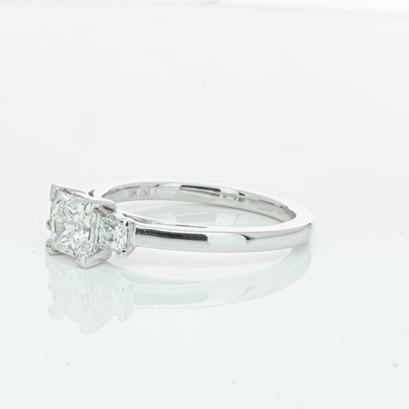 18ct White Gold .80ct Princess Cut Diamond Olympus Ring-Ring-Walker & Hall