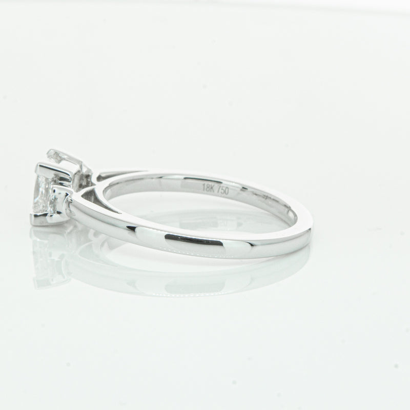 18ct White Gold .80ct Princess Cut Diamond Olympus Ring-Ring-Walker & Hall