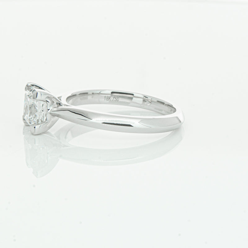 18ct White Gold 1.51ct Princess Cut Diamond Venetian Ring-Ring-Walker & Hall