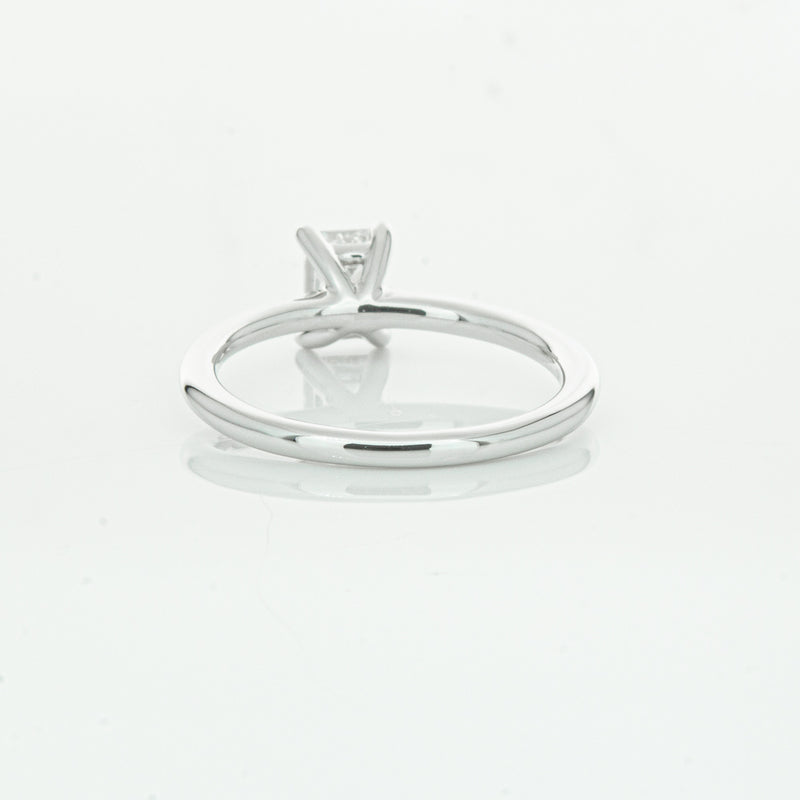 18ct White Gold .72ct Emerald Cut Diamond Melba Ring-Ring-Walker & Hall