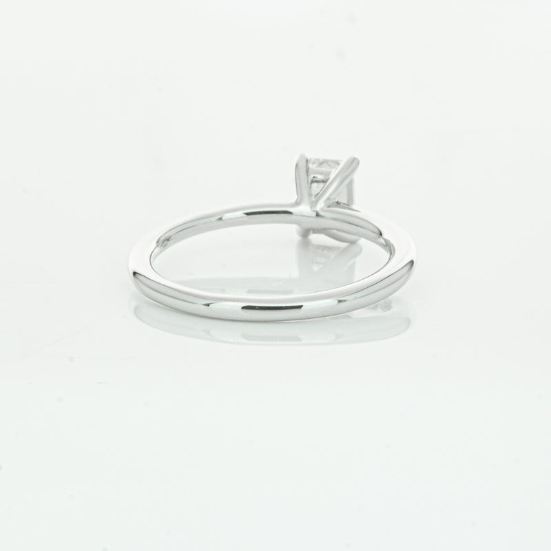18ct White Gold .72ct Emerald Cut Diamond Melba Ring-Ring-Walker & Hall