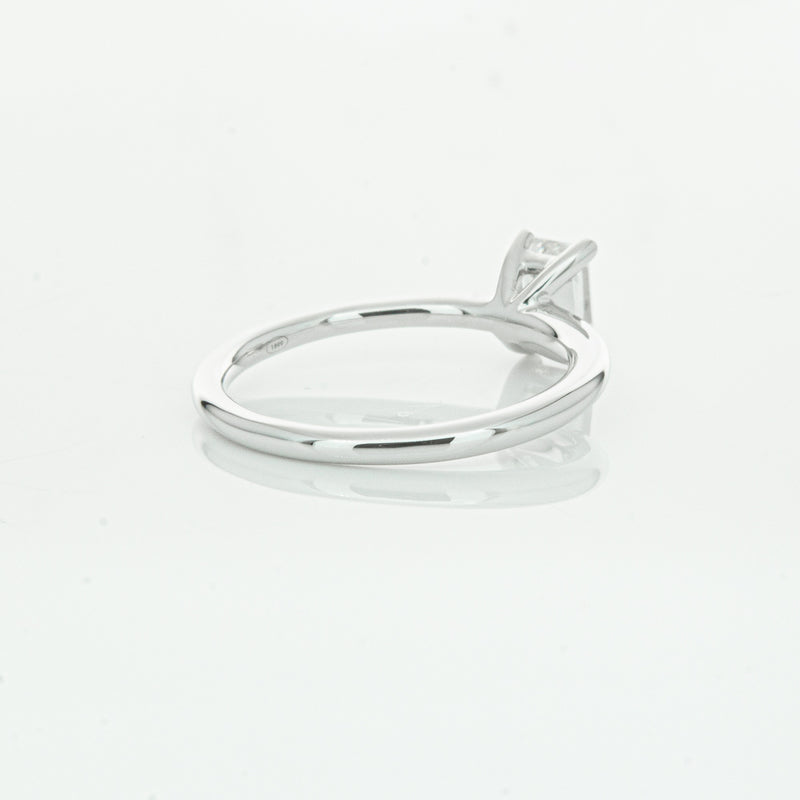 18ct White Gold .72ct Emerald Cut Diamond Melba Ring-Ring-Walker & Hall