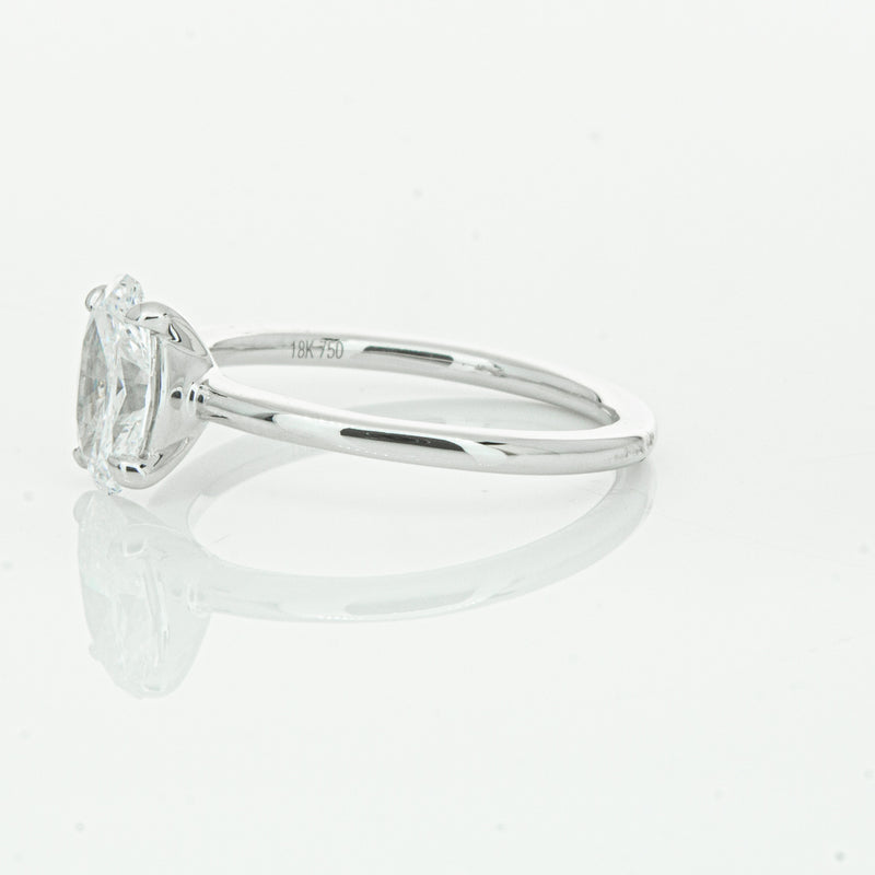 18ct White Gold 1.01ct Oval Cut Diamond Melba Ring-Ring-Walker & Hall