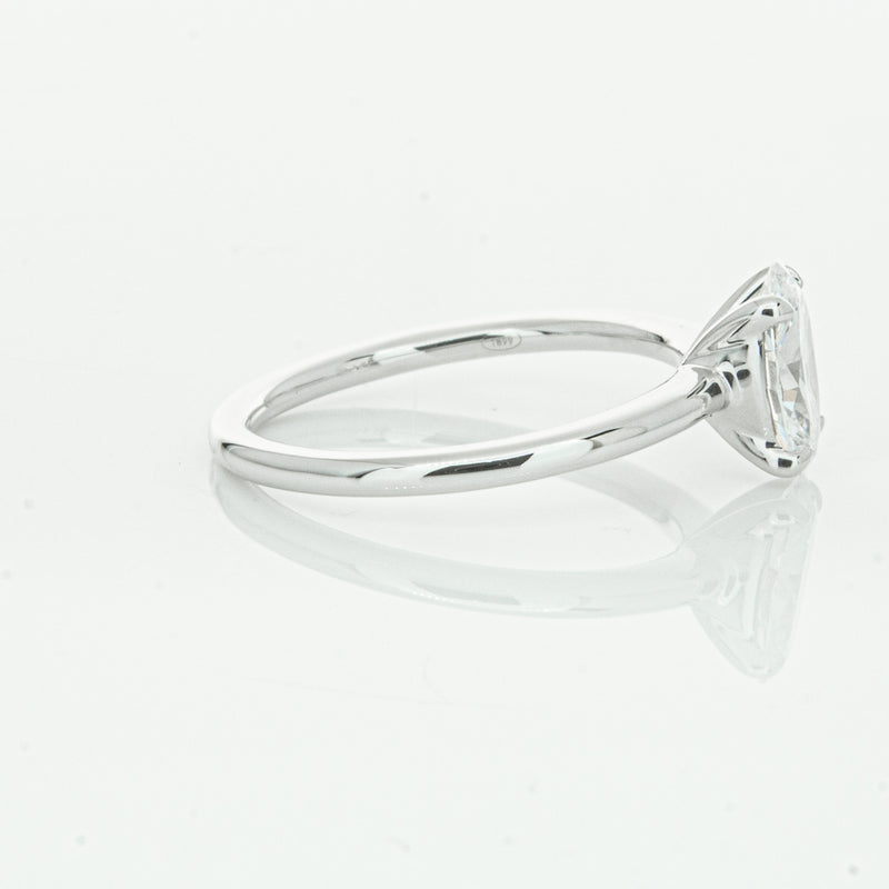18ct White Gold 1.01ct Oval Cut Diamond Melba Ring-Ring-Walker & Hall