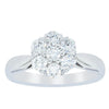 18ct White Gold .75ct Diamond Lotus Ring-Ring-Walker & Hall