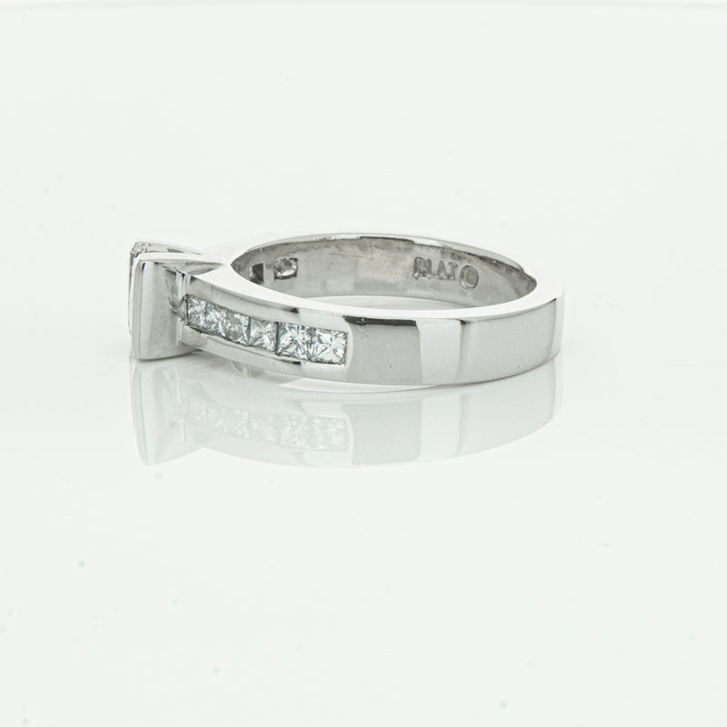 Deja Vu Platinum .58ct Princess Cut Diamond Ring-Ring-Walker & Hall
