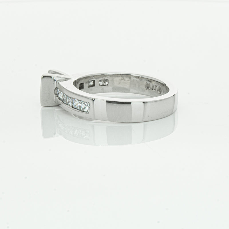 Deja Vu Platinum .58ct Princess Cut Diamond Ring-Ring-Walker & Hall