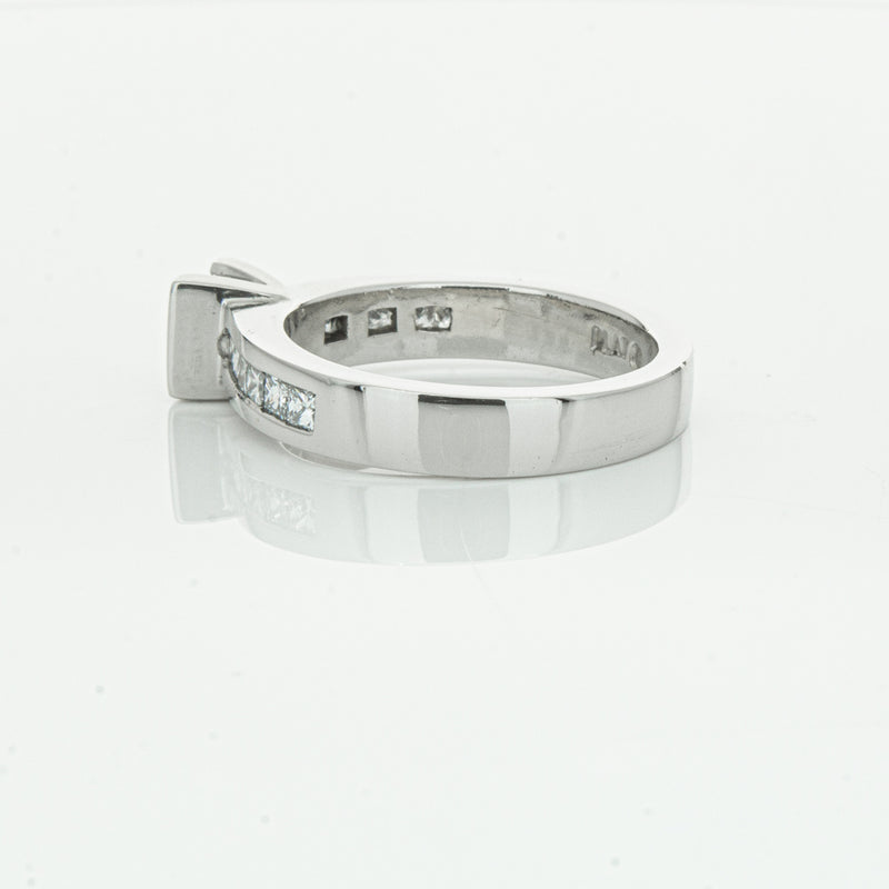 Deja Vu Platinum .58ct Princess Cut Diamond Ring-Ring-Walker & Hall