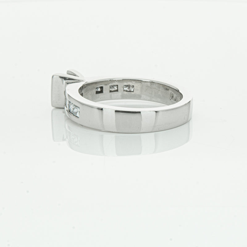 Deja Vu Platinum .58ct Princess Cut Diamond Ring-Ring-Walker & Hall