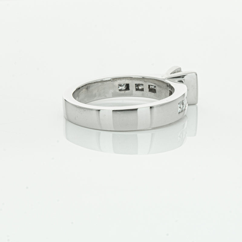 Deja Vu Platinum .58ct Princess Cut Diamond Ring-Ring-Walker & Hall