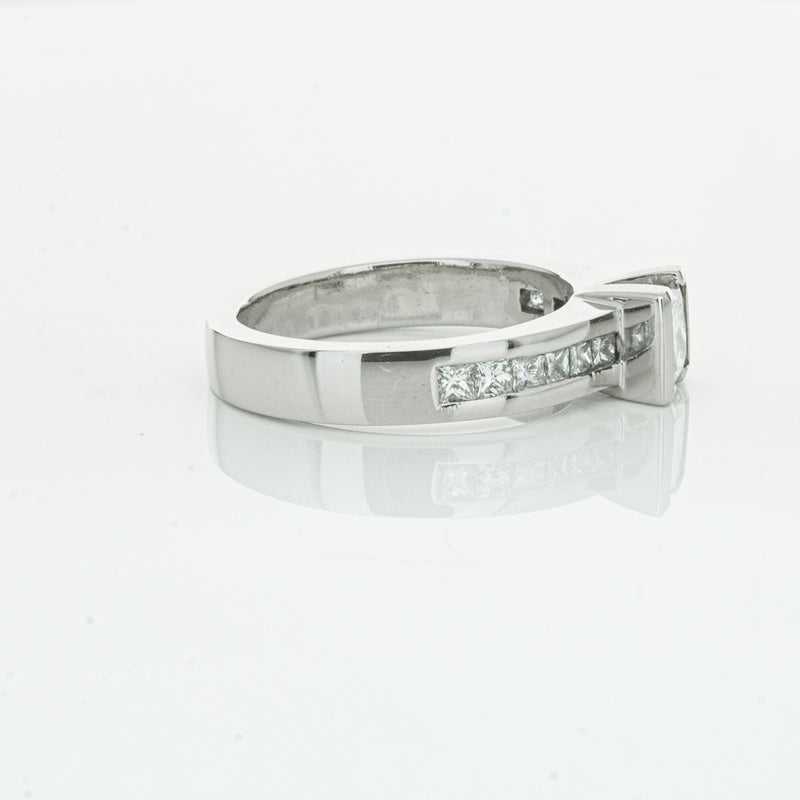 Deja Vu Platinum .58ct Princess Cut Diamond Ring-Ring-Walker & Hall