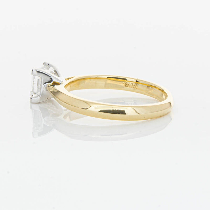 18ct Yellow Gold 1.00ct Princess Cut Diamond Venetian Ring-Ring-Walker & Hall