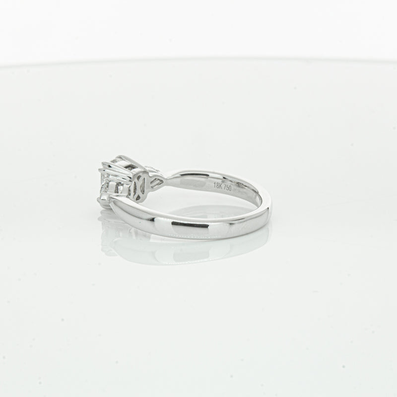 18ct White Gold 1.02ct Cushion Cut Diamond Ayla Ring-Ring-Walker & Hall