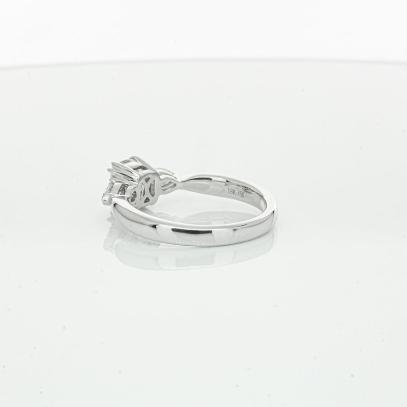 18ct White Gold 1.02ct Cushion Cut Diamond Ayla Ring-Ring-Walker & Hall