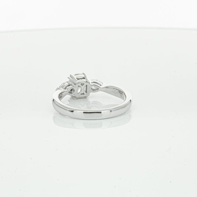 18ct White Gold 1.02ct Cushion Cut Diamond Ayla Ring-Ring-Walker & Hall