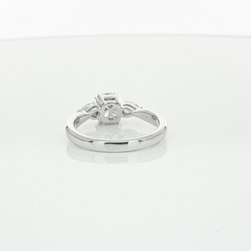 18ct White Gold 1.02ct Cushion Cut Diamond Ayla Ring-Ring-Walker & Hall