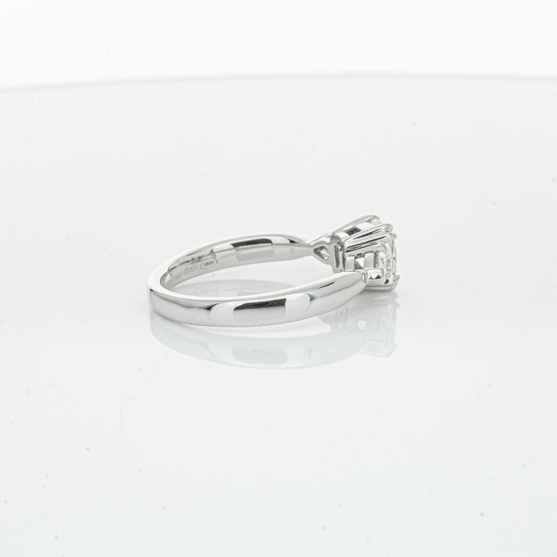 18ct White Gold 1.02ct Cushion Cut Diamond Ayla Ring-Ring-Walker & Hall