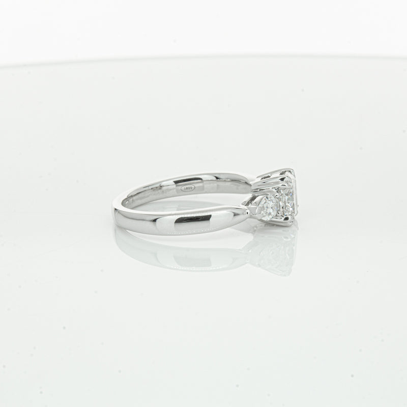 18ct White Gold 1.02ct Cushion Cut Diamond Ayla Ring-Ring-Walker & Hall